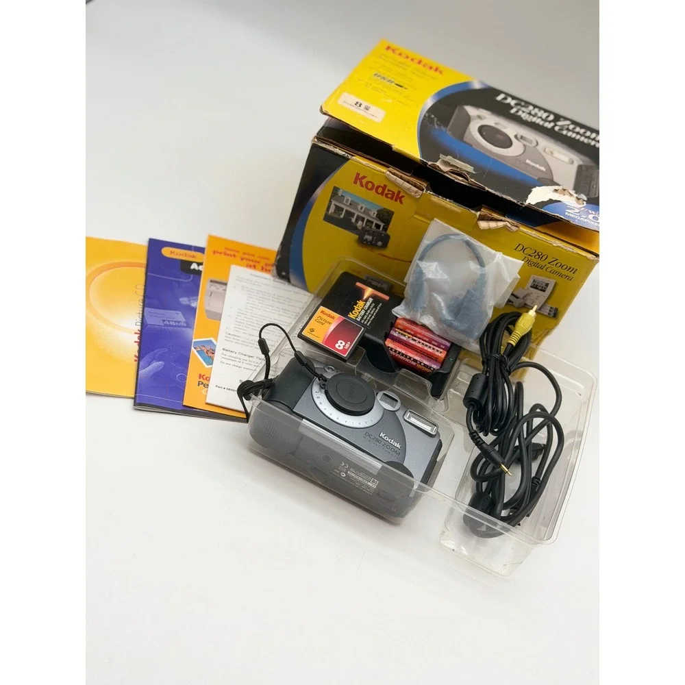 Kodak DC280 Zoom Digital Camera 2.0MP Vintage Y2K Digicam Bundle Box PARTS ONLY